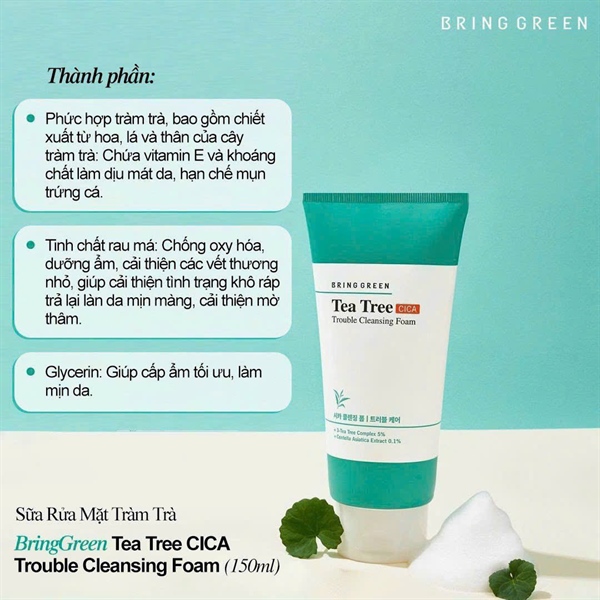 Sửa Rửa Mặt Tràm Trà BringGreen  SP001246